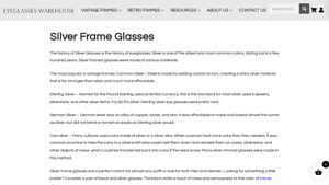 Eyeglasses Warehouse - Silver Frame Glasses