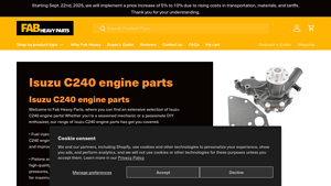 Fab Heavy Parts - Isuzu C240 Water Pump 5-1