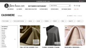 Fabric House - Cashmere Wool Fabric