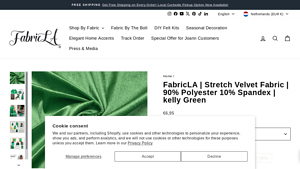 FabricLA - Stretch Velvet Fabric