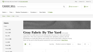 Fabric Mill - Gray Fabric by the Yard