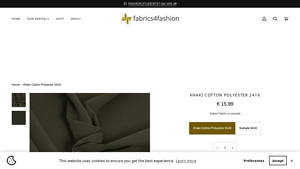 Fabrics4Fashion - Khaki Cotton Polyester Fabric