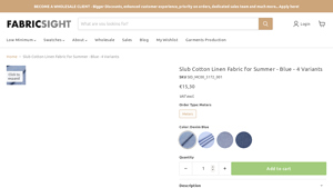 Fabricsight - Slub Cotton Linen Fabric for Summer