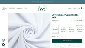 Fabric Wholesale Direct - Stretch Crepe Scuba Double Knit Fabric