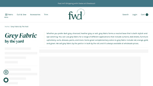Fabric Wholesale Direct - Grey Fabric By the Yard