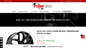 Factorystyle - 22x9 Snowflake Split-Spoke Wheels