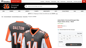 Nike - Andy Dalton Cincinnati Bengals Jersey