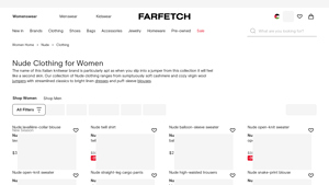 Farfetch - Nude Lavallière-Collar Blouse
