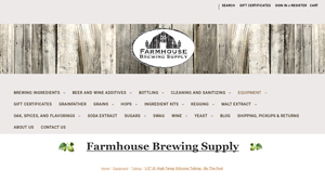 Farmhouse Brewing Supply - 1/2 ID High Temp Silicone Tubing