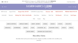 Fashion Fabrics Club - Microfiber Fabric by the Yard
