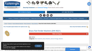 Fastenright - Brass Flat Fender Washers