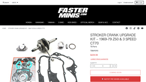 Faster Minis - Stroker Crank Upgrade Kit