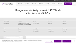 Fastmarkets - Manganese 99.7% Electrolytic Flake