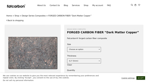 Fatcarbon® Materials - FORGED CARBON FIBER Dark Matter Copper