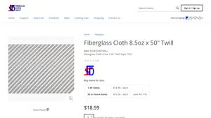 Fiberglass Supply Depot - Fiberglass Cloth 8.5oz x 50 Twill