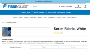 Fibreglast - White Scrim Fabric