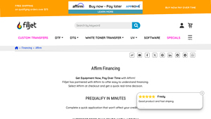 Filljet - Affirm Financing Options