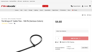 Filmtools - Tie-Wraps 6 Cable Ties