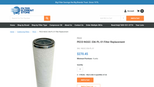 PECO - NGGC-336-PL-01 Natural Gas Coalescing Filter