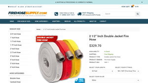 Fire Hose Supply - 2.5 Inch Double Jacket Fire Hose