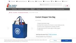 Fire Safety For Life - Custom Shopper Tote Bag