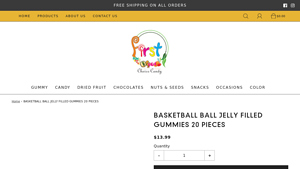 First Choice Candy - Basketball Ball Jelly Filled Gummies