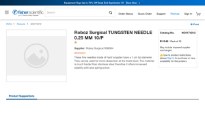 Roboz Surgical - Tungsten Needle 0.25 mm 10/P