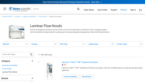 Fisher Scientific - Laminar Flow Hoods
