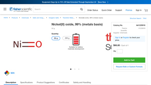 Fisher Scientific - Nickel(II) Oxide