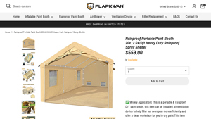 Flapkwan - Rainproof Portable Paint Booth