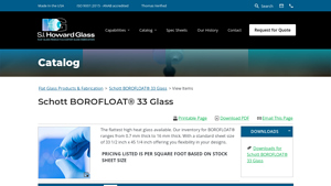 Schott - BOROFLOAT® 33 Glass