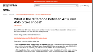 FleetRun - Brake Shoes 4707 & 4515