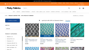 Fluky Fabrics - 90% Nylon, 10% Spandex Fabric