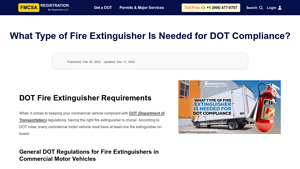 FMCSA - Fire Extinguisher Compliance