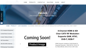 FM Radio Broadcast - 8-Channel HDMI & SDI CATV RF Modulator