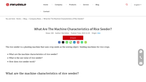 FM World Agri - Rice Seeder