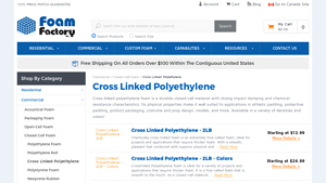 Foam By Mail - Cross-Linked Polyethylene Foam