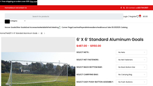 Fold-A-Goal - 6' X 6' Standard Aluminum Goals