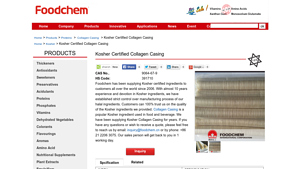 FoodChem - Kosher Certified Collagen Casing