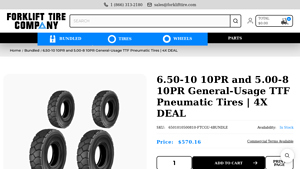 Forklift Tire - 6.50-10 & 5.00-8 Pneumatic Tires