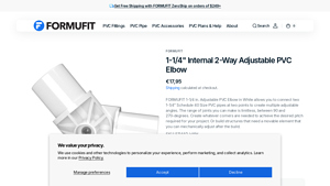 FORMUFIT - 1-1/4 in. Adjustable PVC Elbow Fitting