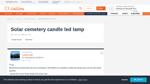 All About Circuits - Solar Cemetery Candle LED Lamp
