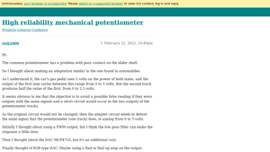 Arduino - High Reliability Mechanical Potentiometer