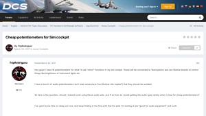 Bourns - Linear Potentiometers for Sim Cockpits