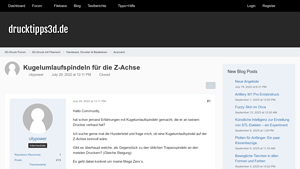 Drucktipps - Kugelumlaufspindeln für Z-Achse