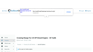 Hunter - 30' Diesel Engine Performance
