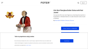Foter - Life-Size Fiberglass Butler Statue