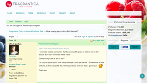 Fragrantica - Perfume Decant Spray Estimates