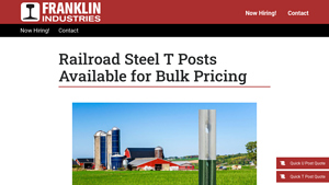 Franklin Industries - Railroad Steel T Posts