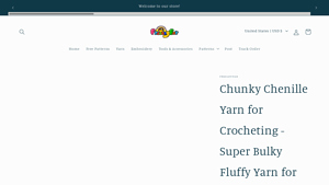 Freeasyfar - Chunky Chenille Yarn in Ocean Breeze